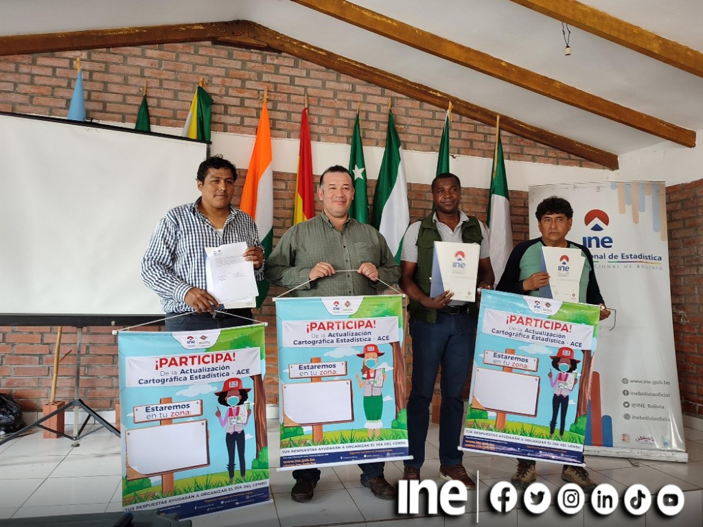 El INE y tres municipios de Sud y Nor Yungas firmaron convenio para apoyar el operativo de campo de la ACE