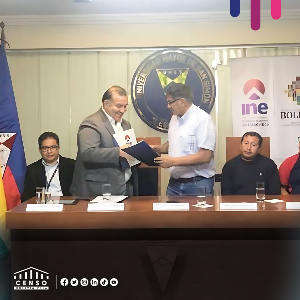 UMSS y UNIVALLE firman acuerdos con el INE y brindan total apoyo al proceso censal
