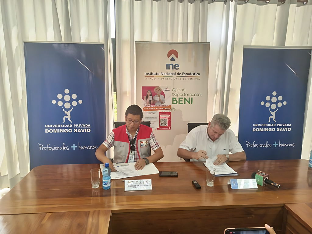 La Universidad Privada Domingo Savio Sede Beni suma su respaldo al proceso censal