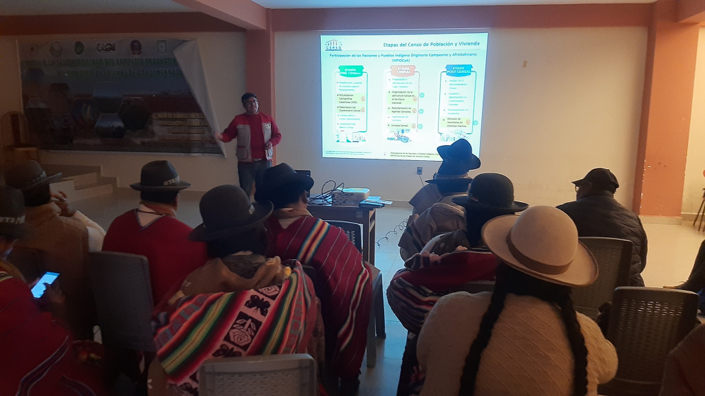 INE socializa Cuestionario Censal con autoridades de la GAIOC de Salinas de Garci Mendoza