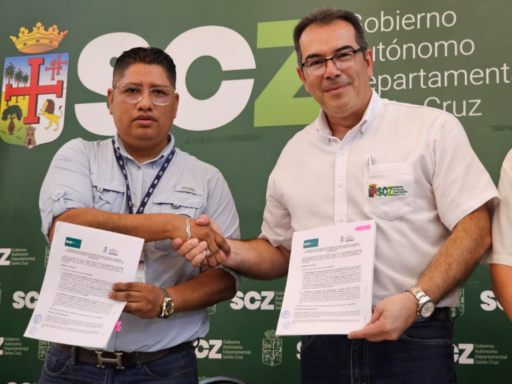 Gobernación de Santa Cruz firman acuerdo