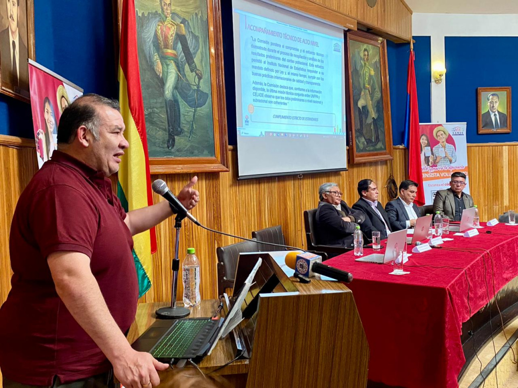 presentación de datos en Oruro