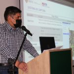 Miguel Medina, Director de Informática, Cartografía e Infraestructura Espacial del INE en la socialización. (24/03/2022)