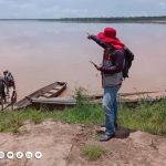 Actualizadores del INE recorren los rincones del departamento Pando, Municipio San Pedro, Río Orton.